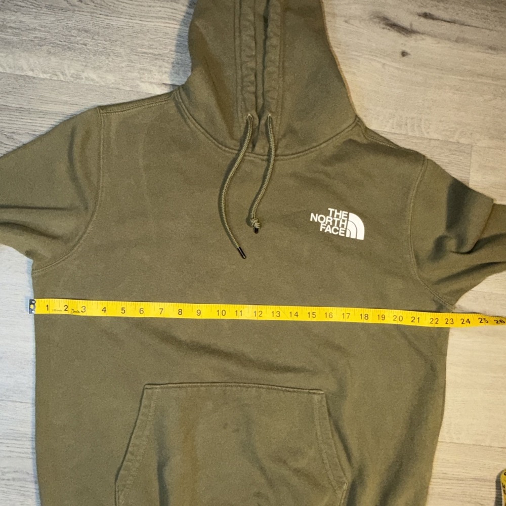 The North Face Logo Hoodie Men's M‎ Olive Green Pullover - Picture 8 of 8